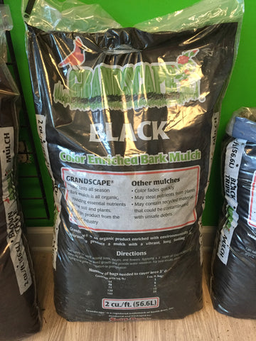 GRANDSCAPE - 100% ORGANIC BARK MULCH - DOUBLE BLACK 2CF